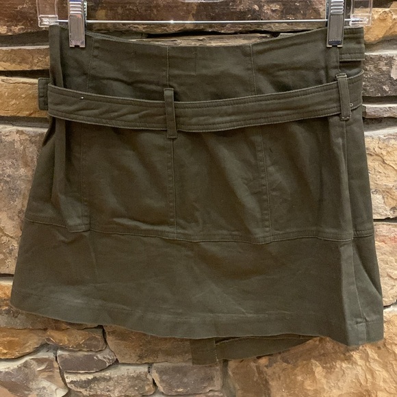 AKIRA Chicago army green wrap mini skirt. Size small - Picture 2 of 6
